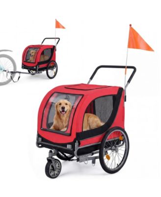 2-in-1 Dog Bike Trailer with Universal Bicycle Coupler