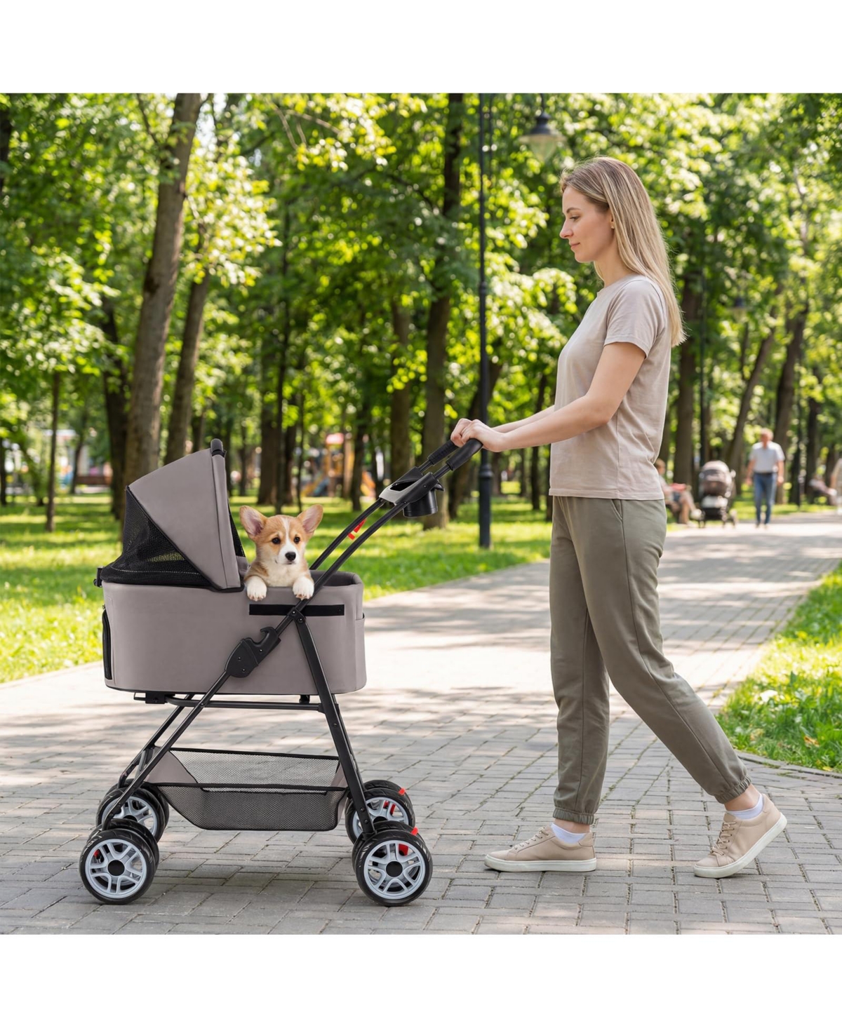 Cozito 3-in-1 Pet Stroller with Removable Carrier up to 33 lbs