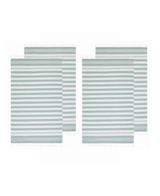 Cotton Salty Stripe Sand-Free Turkish Beach Towels, Set of 4