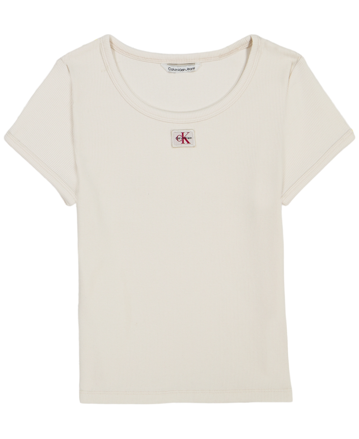 Calvin Klein Girls' 7-16 Short-Sleeve T-Shirt - Tofu