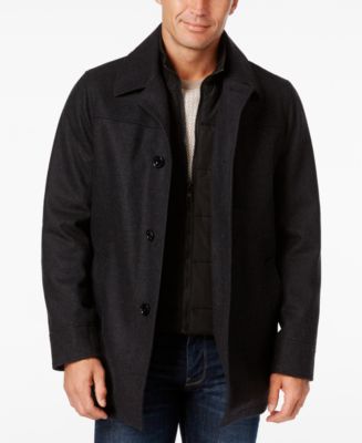 Nautica Wool-Blend Layered Car Coat - Macy's