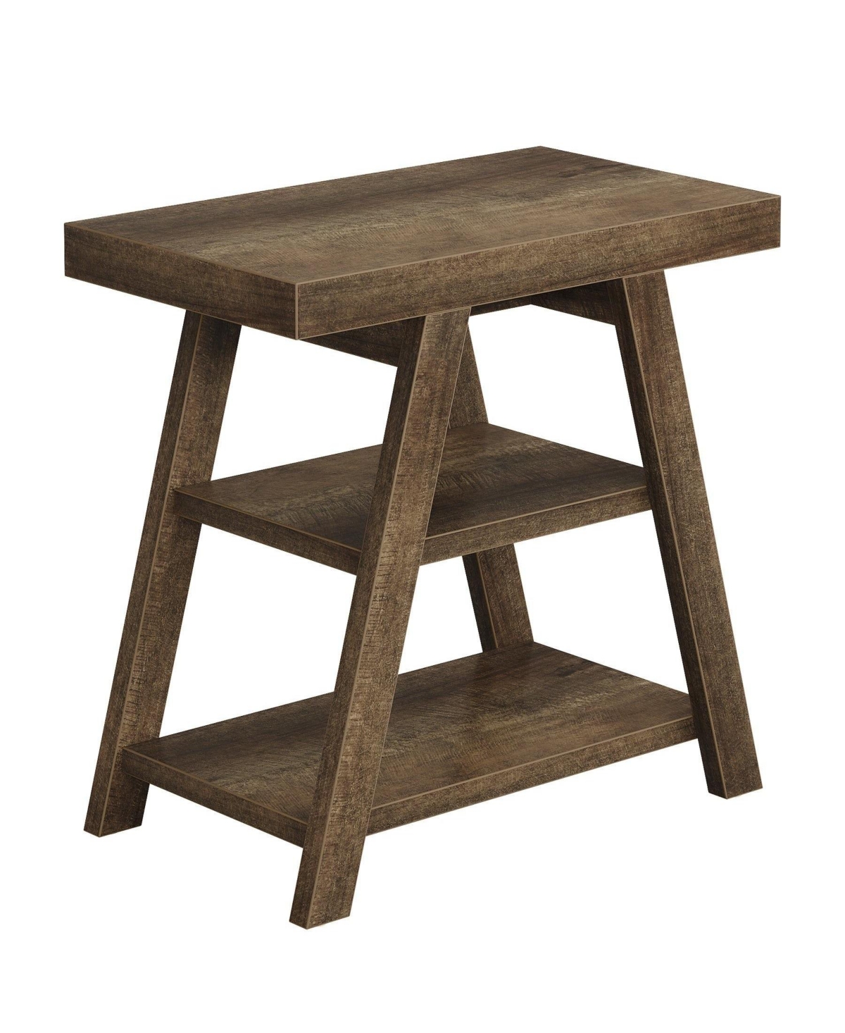 Slickblue 3-Tier Wood End Table with Storage Shelf for Living Room