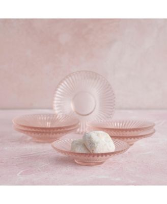 Pressed Glass Small Plates - Set of 6