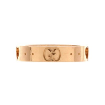 Pre-Owned Gucci Icon Heart Band Ring - 18k rose gold