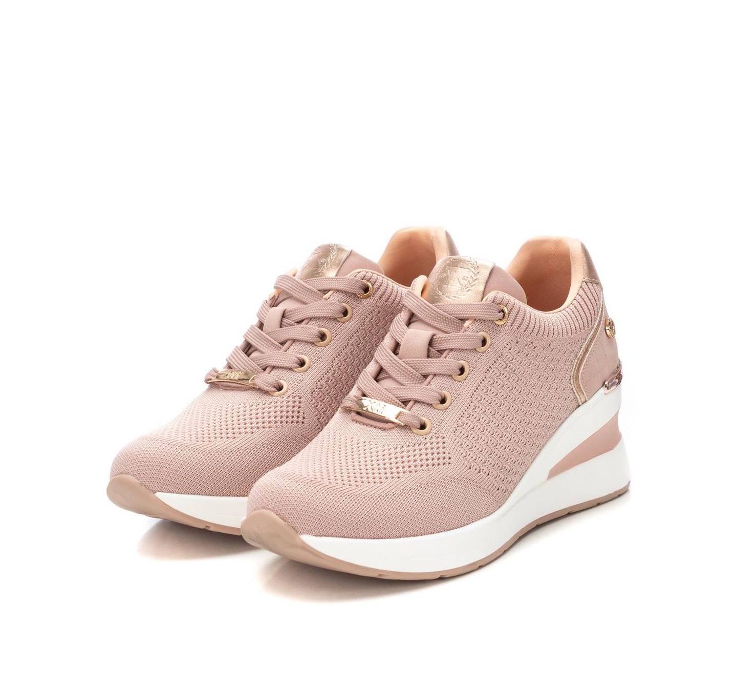 Женские кроссовки XTI Wedge Lace-Up, цвет: Телесный — фото 5