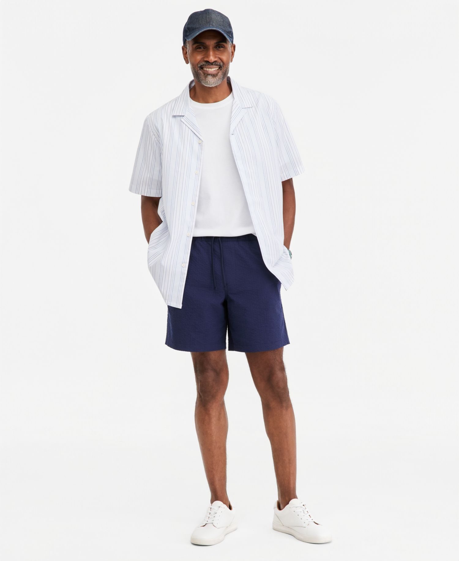 Men's Summer Dobby Short-Sleeve Shirt