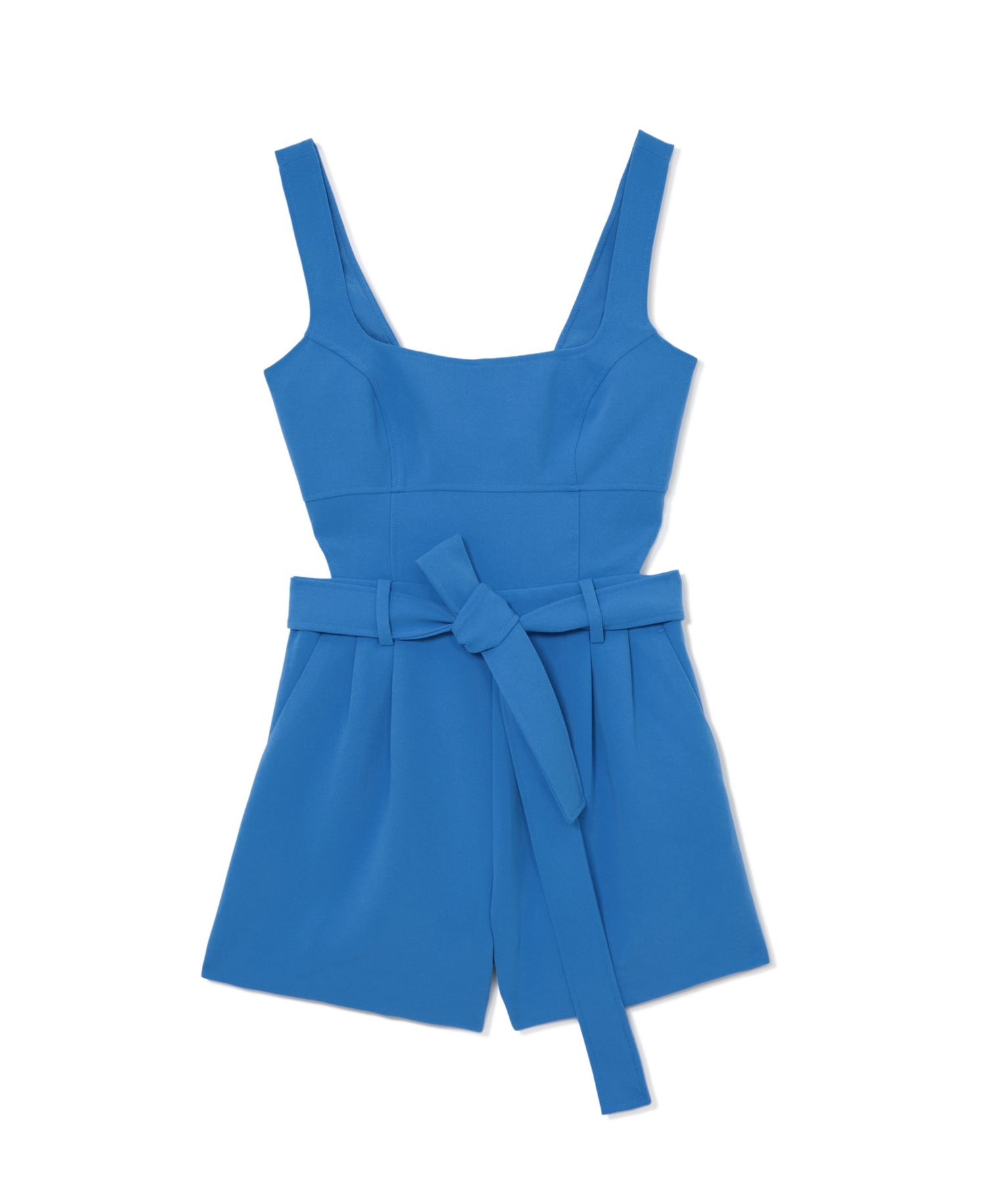 Women's Structured Cut-Out Belted Playsuit