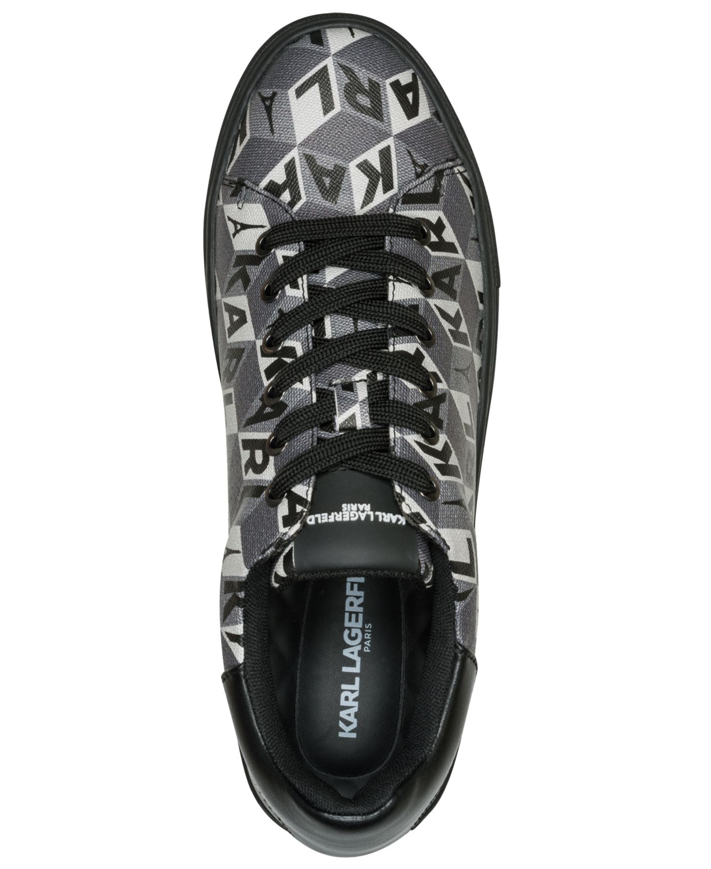 Мужские кроссовки KARL LAGERFELD PARIS Karl Lagerfeld Michel Logo Lace-Up, цвет: Серый — фото 4