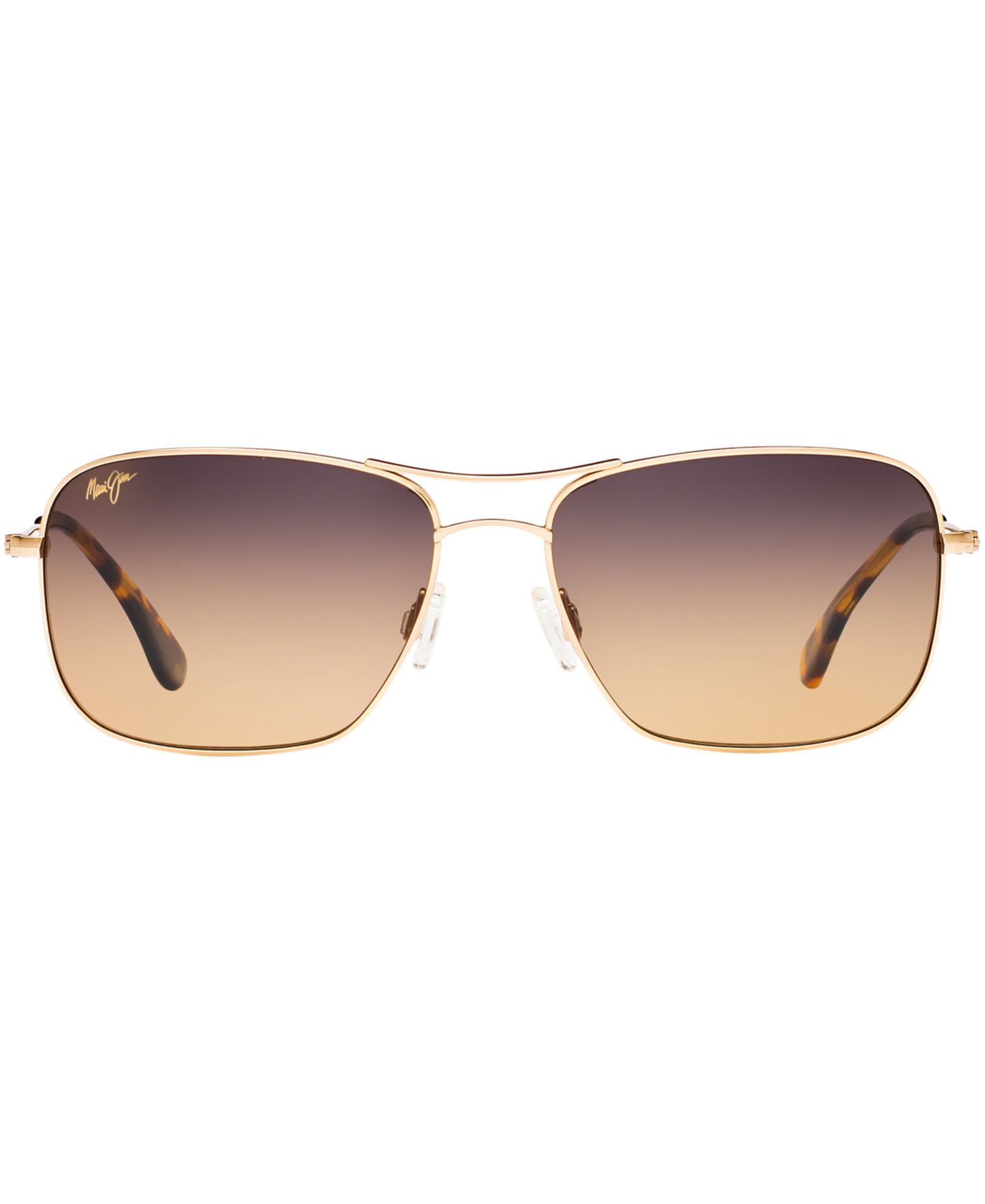 Женские солнцезащитные очки Maui Jim Wiki Wiki Polarized Sunglasses, 246, цвет: Золотой / Коричневый — фото 2