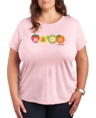 Plus Size CapyFun Fruits Graphic T-Shirt