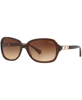 Coach Brown Sunglasses with Cream Accents and Case Coach L151 HC7064 9265/13 Sunglasses - US main image 3