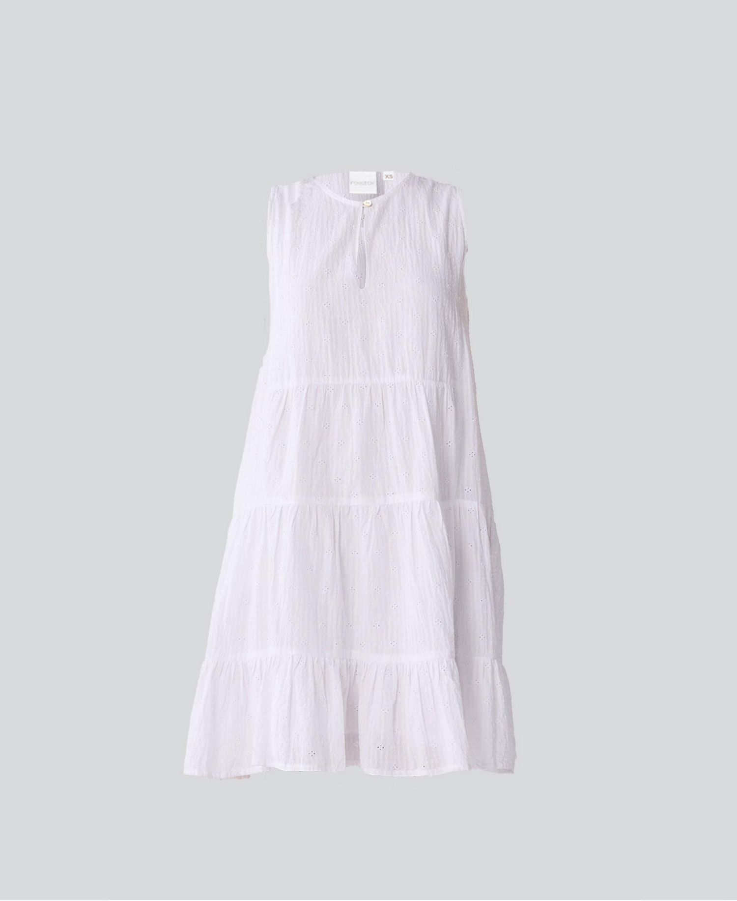 Women's Embroidered Everyday Sleeveless Short Tiered Dress