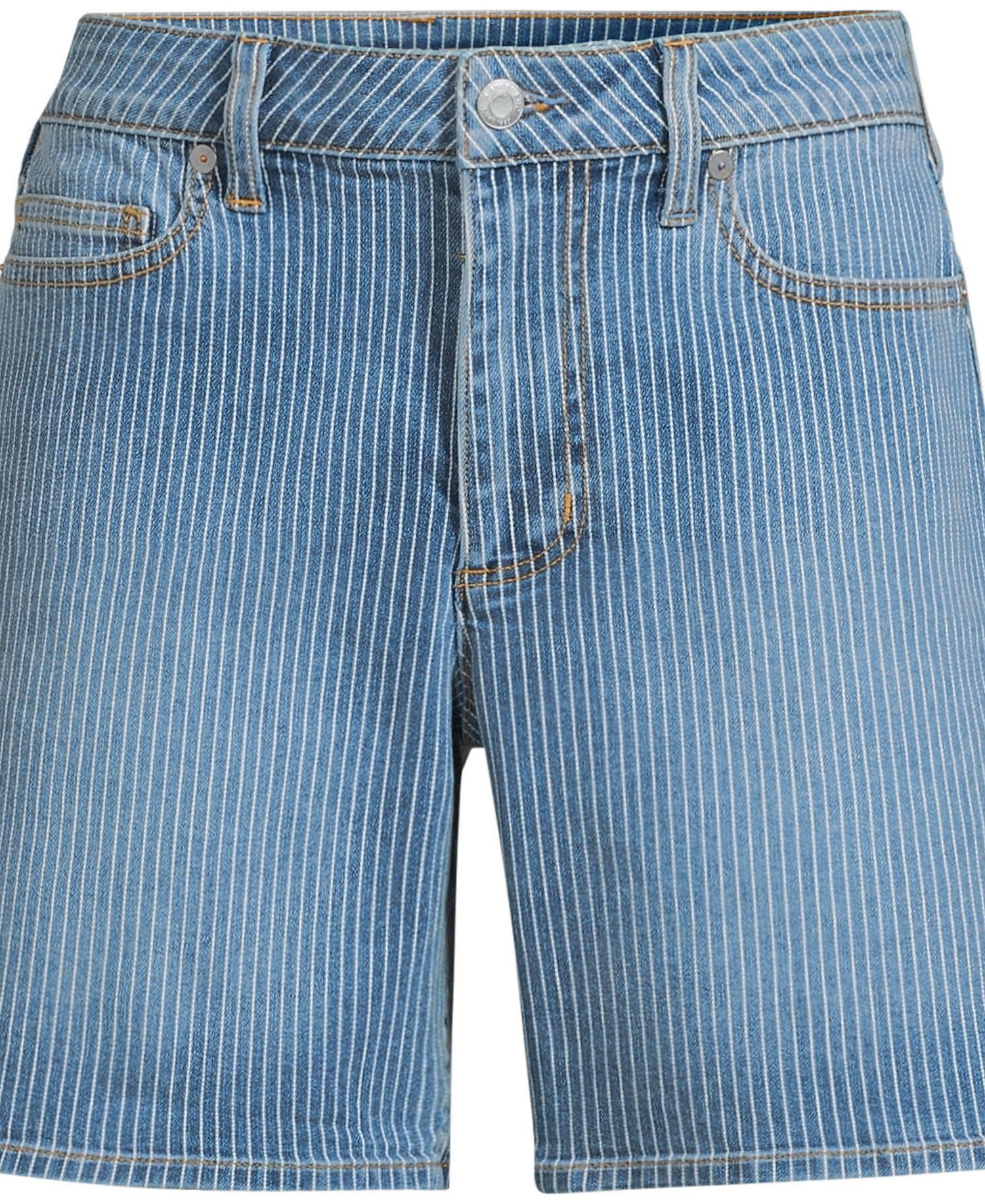 Petite Soft Denim Mid Rise 7" Jean Shorts