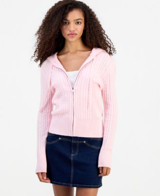 Women's Cable-Knit Zippered Hoodie
