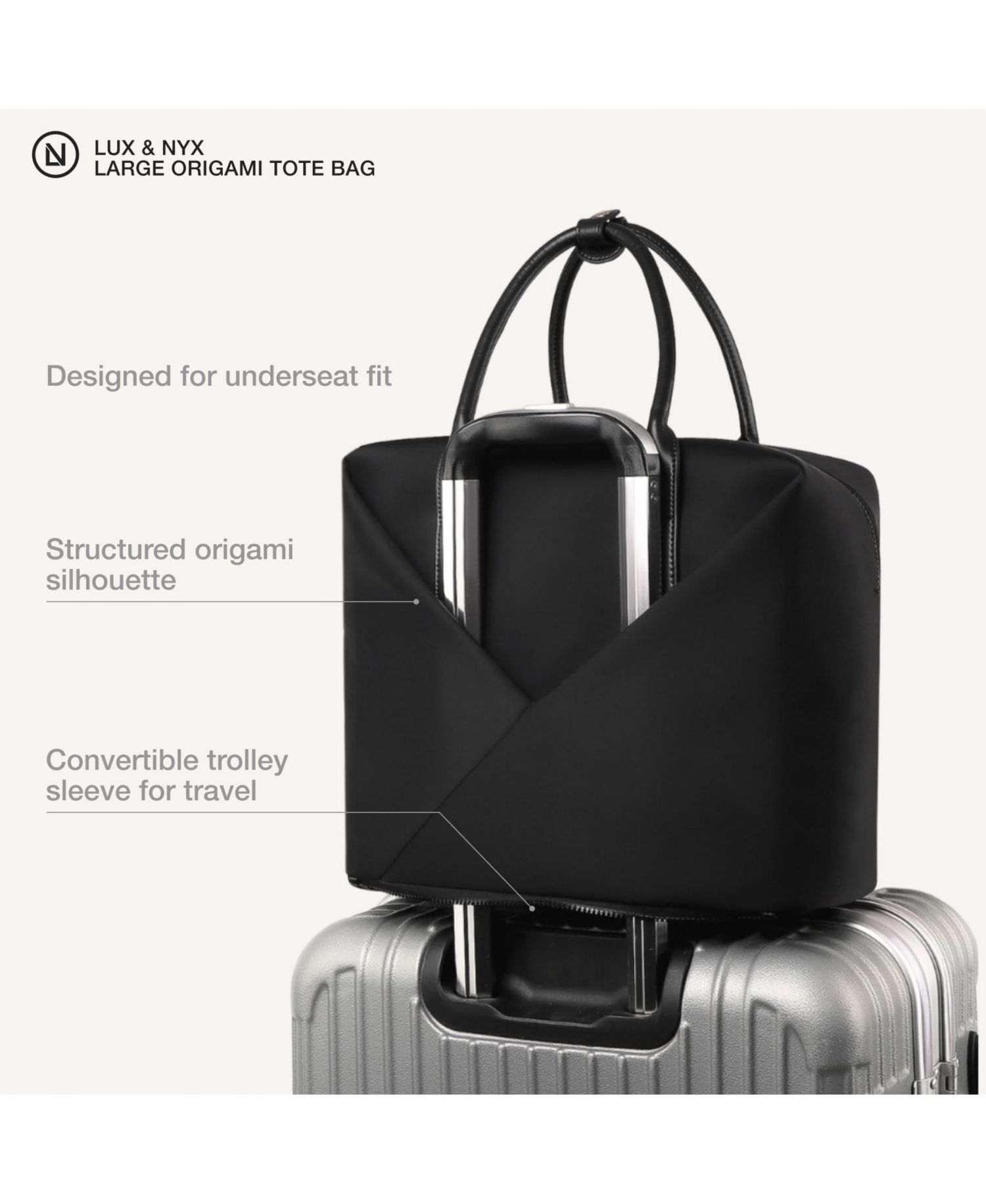 Large Origami Tote 15" Laptop Bag for Women