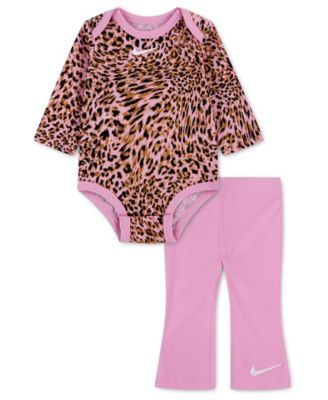Baby Girls' Long-Sleeve Bodysuit and Flared Leggings, 2-Piece Set