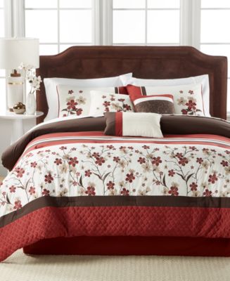 Hallmart Collectibles CLOSEOUT! Eden 7-Pc. Comforter Set, Created for Macy&#39;s - Bed in a Bag ...