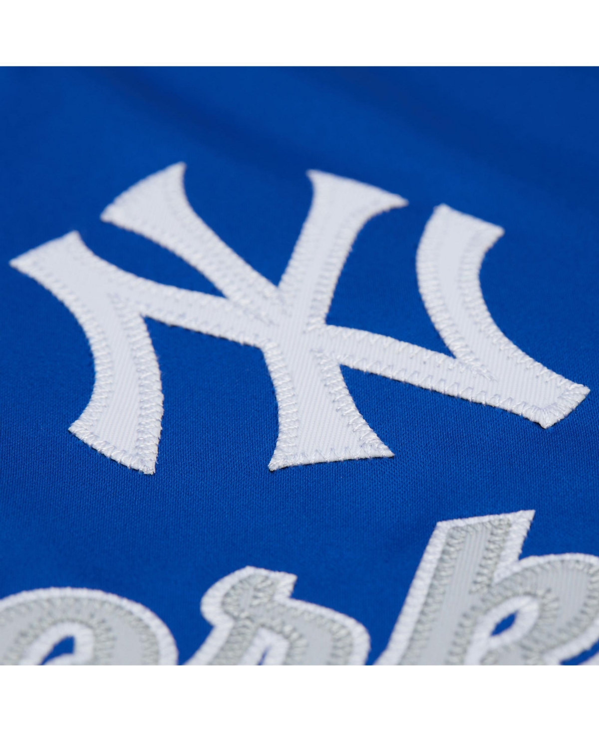 Mitchell Ness Women's Blue New York Yankees Full-Snap Satin Jacket