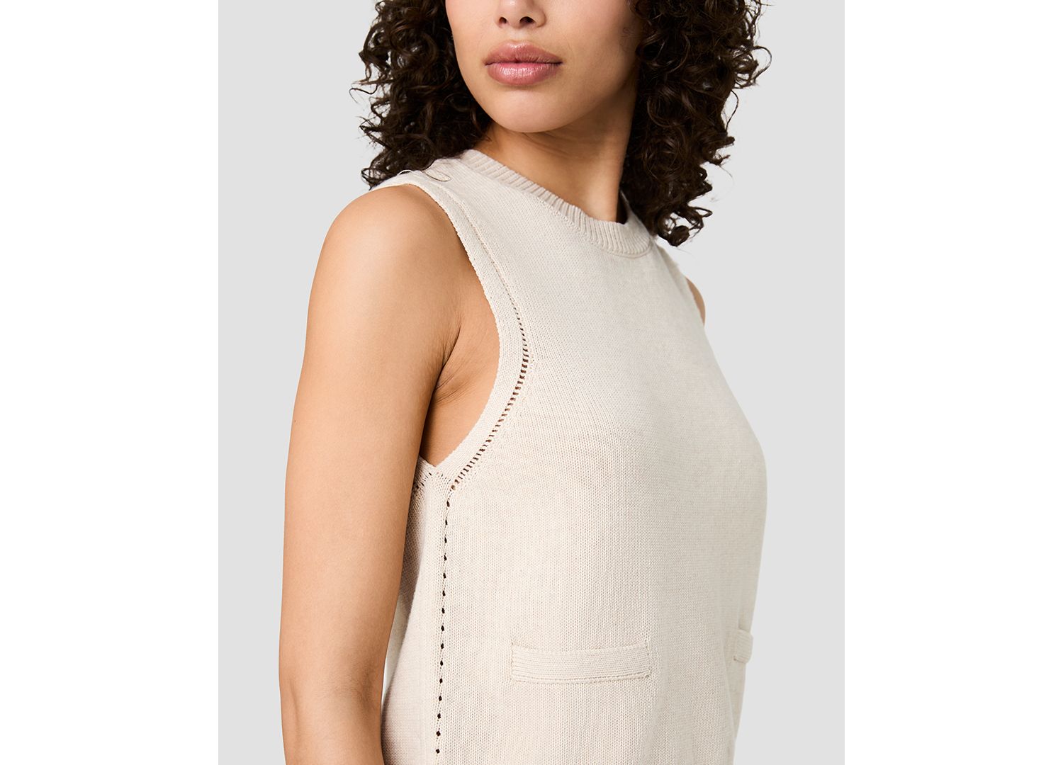 Women's Mozart Crewneck Sleeveless Knit Top
