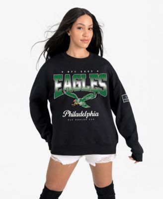 Women's Black Philadelphia Eagles Powerhouse Play Premium Fleece Sweatshirt