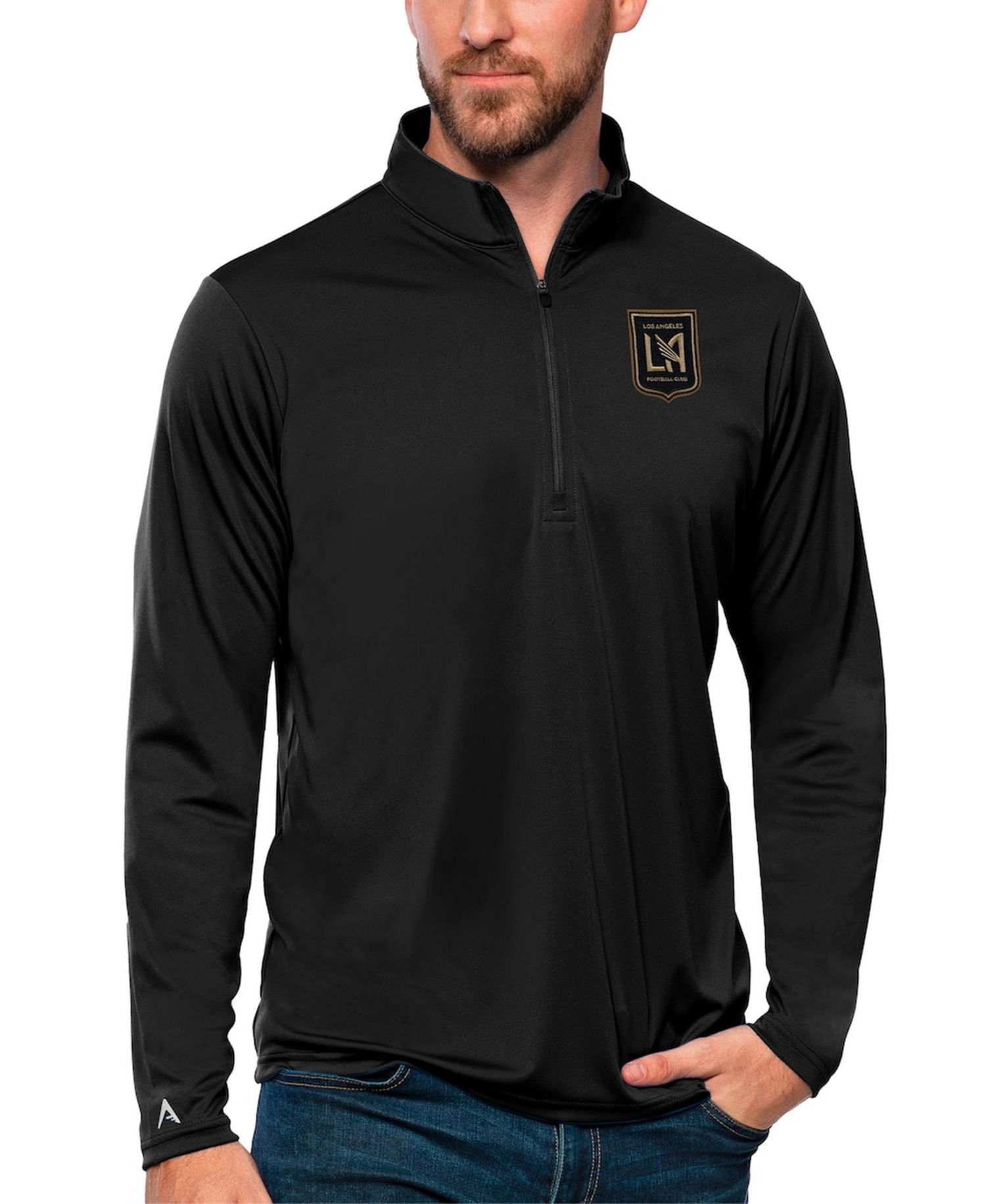 Men's Black LAFC Tribute Quarter-Zip Pullover