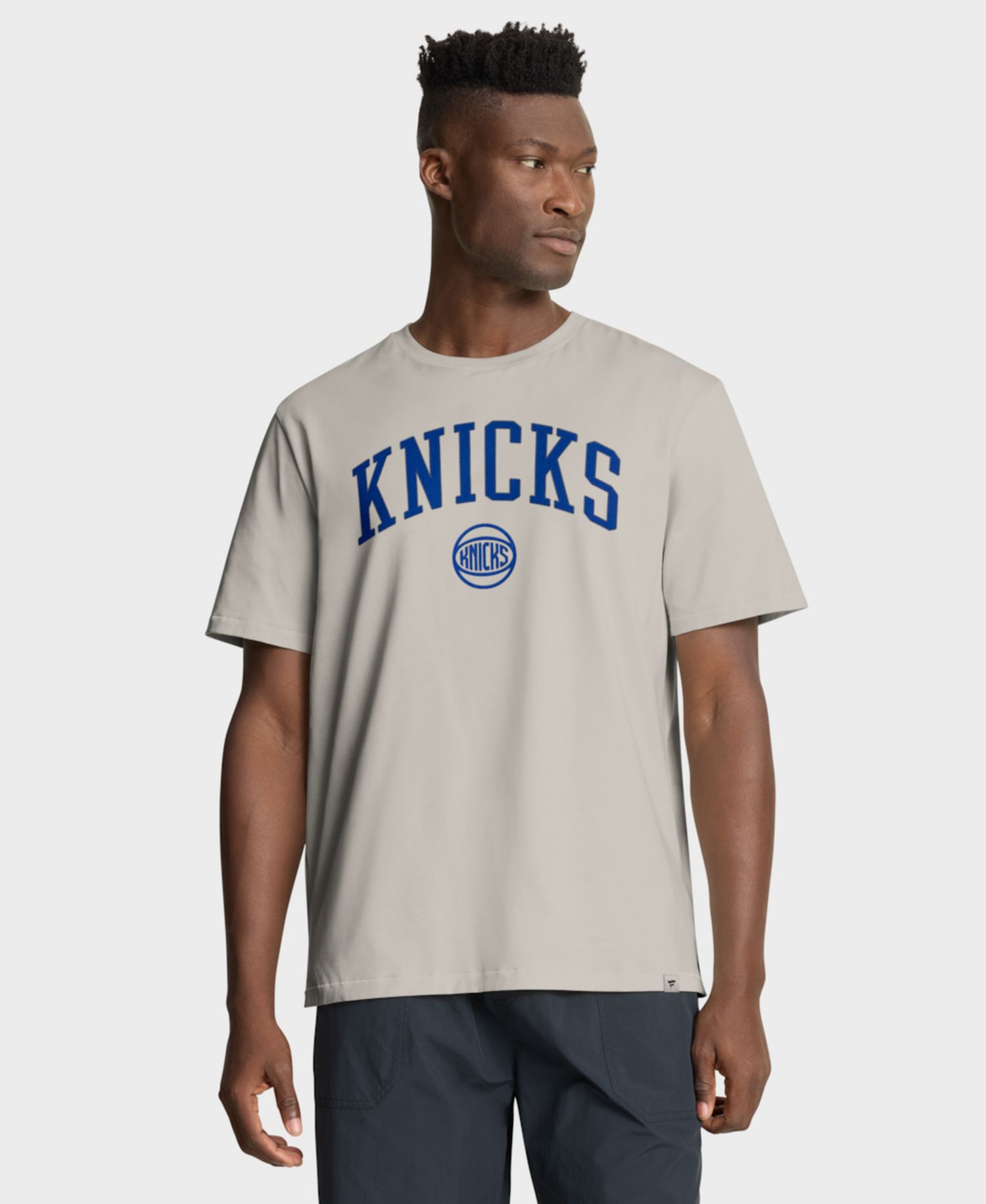 Men's Cream New York Knicks Crossover Collection Pull Up Jumper Shot Premium T-Shirt