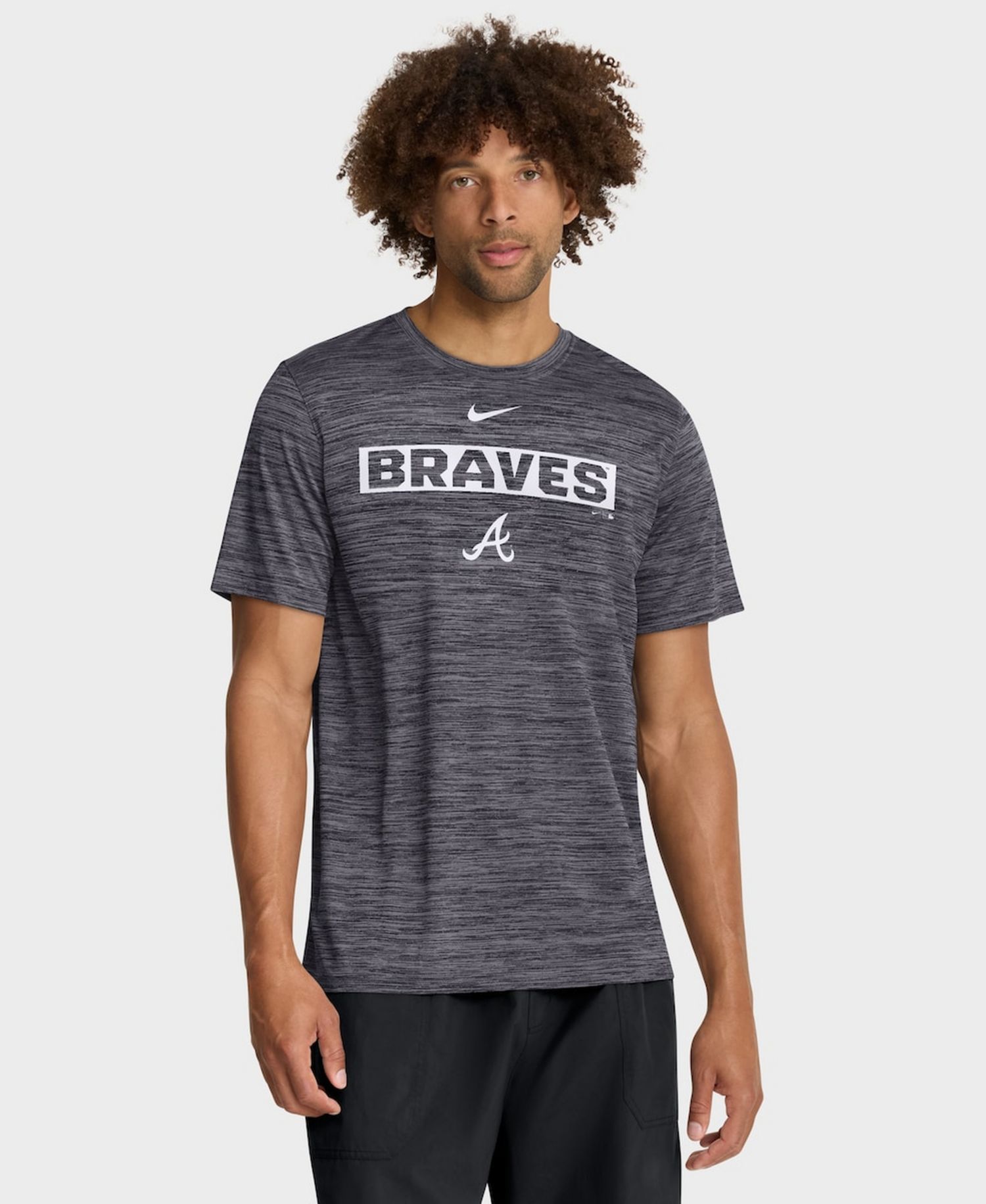 Men's Black Atlanta Braves Velocity Dri-FIT T-Shirt