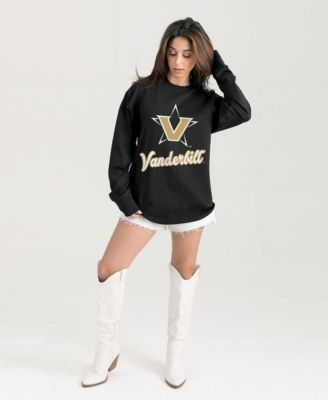 Women's Black Vanderbilt Commodores Oversized Honor Roll Long Sleeve T-Shirt