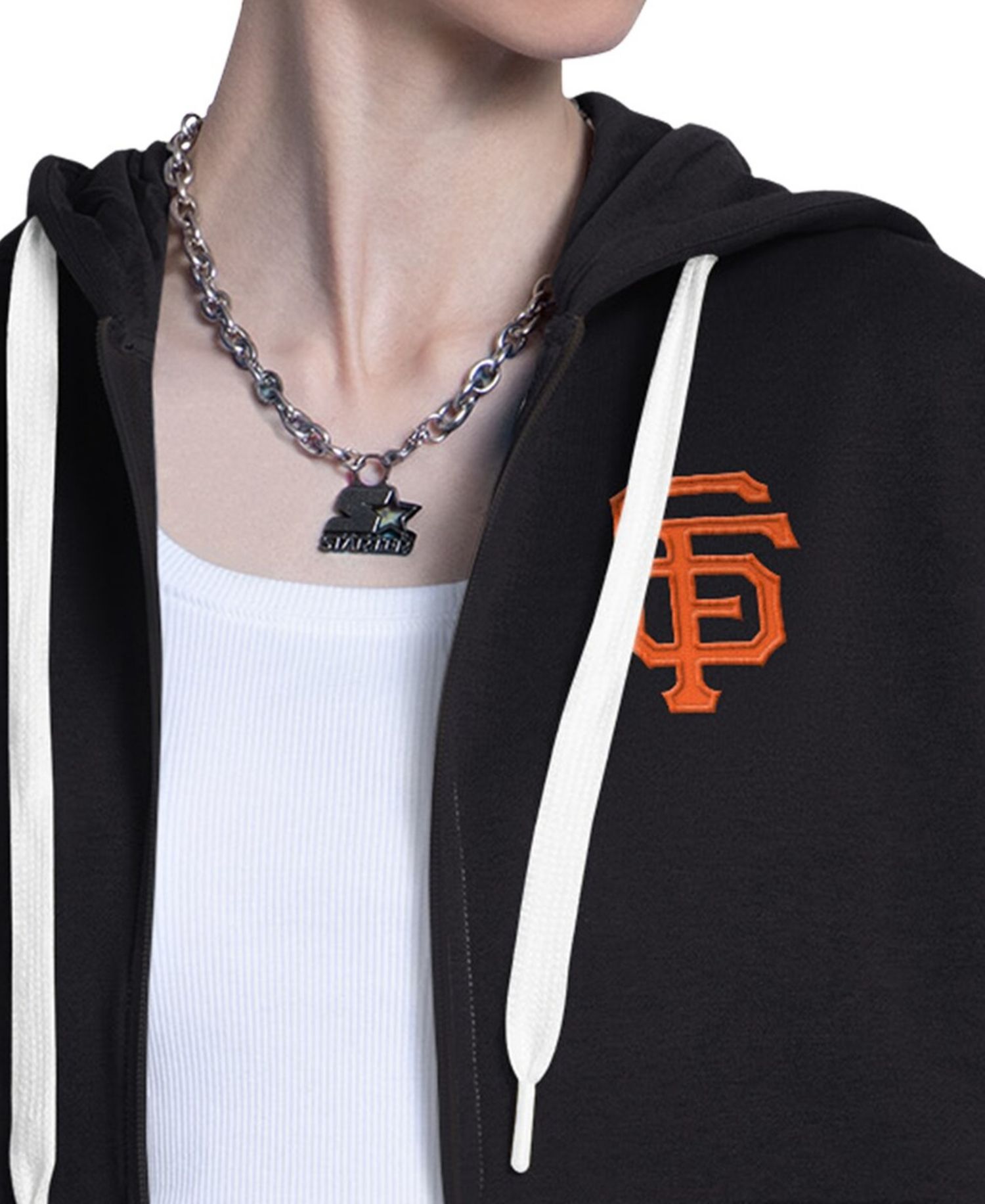 Women's Black/Heather Gray San Francisco Giants Wishbone Full-Zip Hoodie