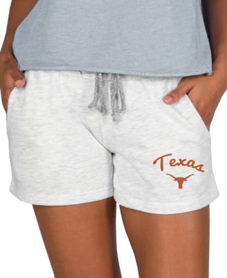 Women's Ash Texas Longhorns Mainstream French Terry Tri-Blend Shorts