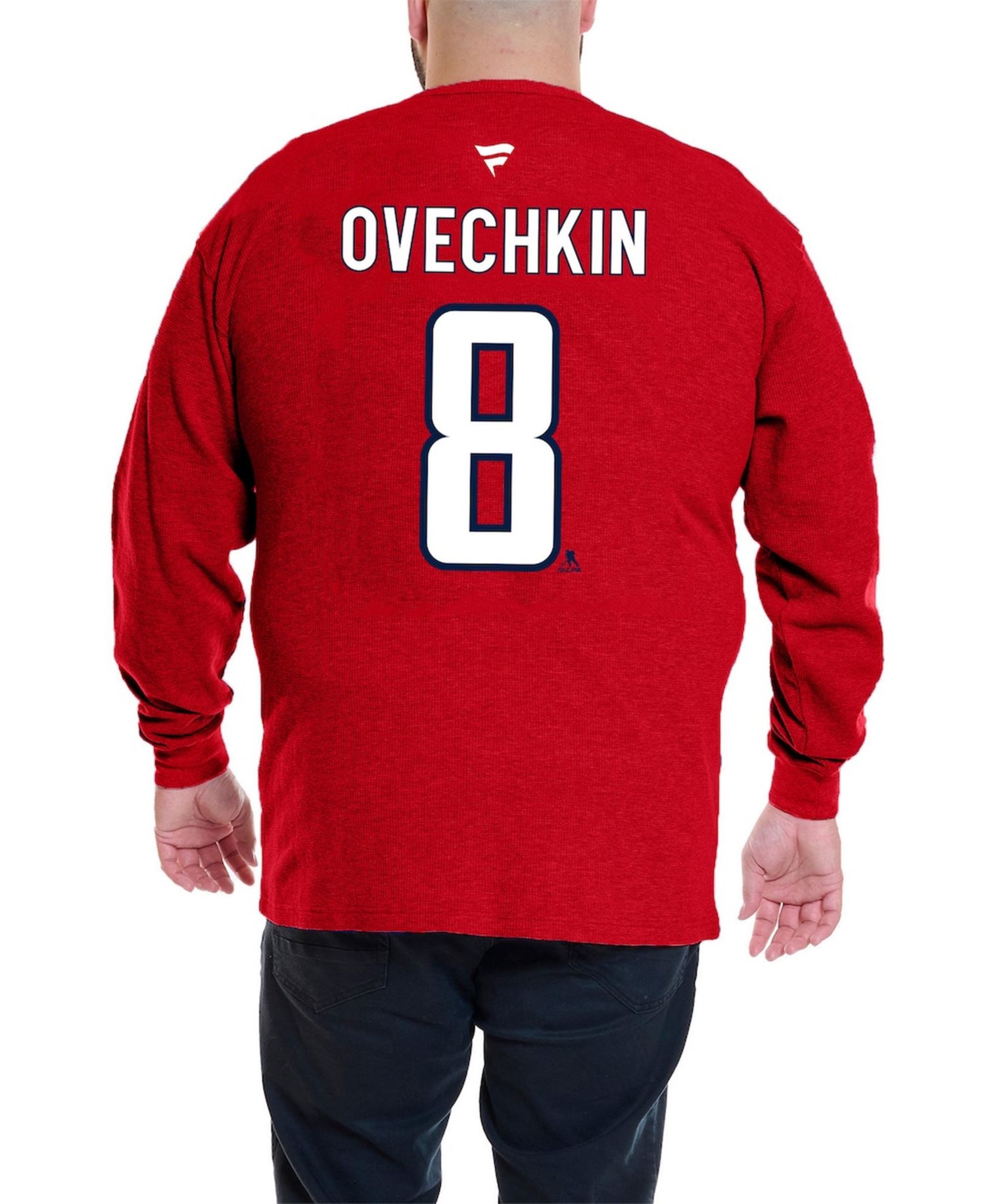 Men's Alexander Ovechkin Red Washington Capitals Big & Tall Name and Number Thermal Pullover Sweatshirt
