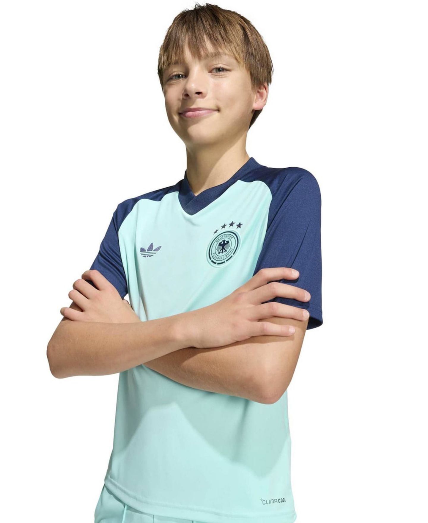 Детское джерси adidas сборной Германии 2026 Pre-Match, Turquoise — фото 14