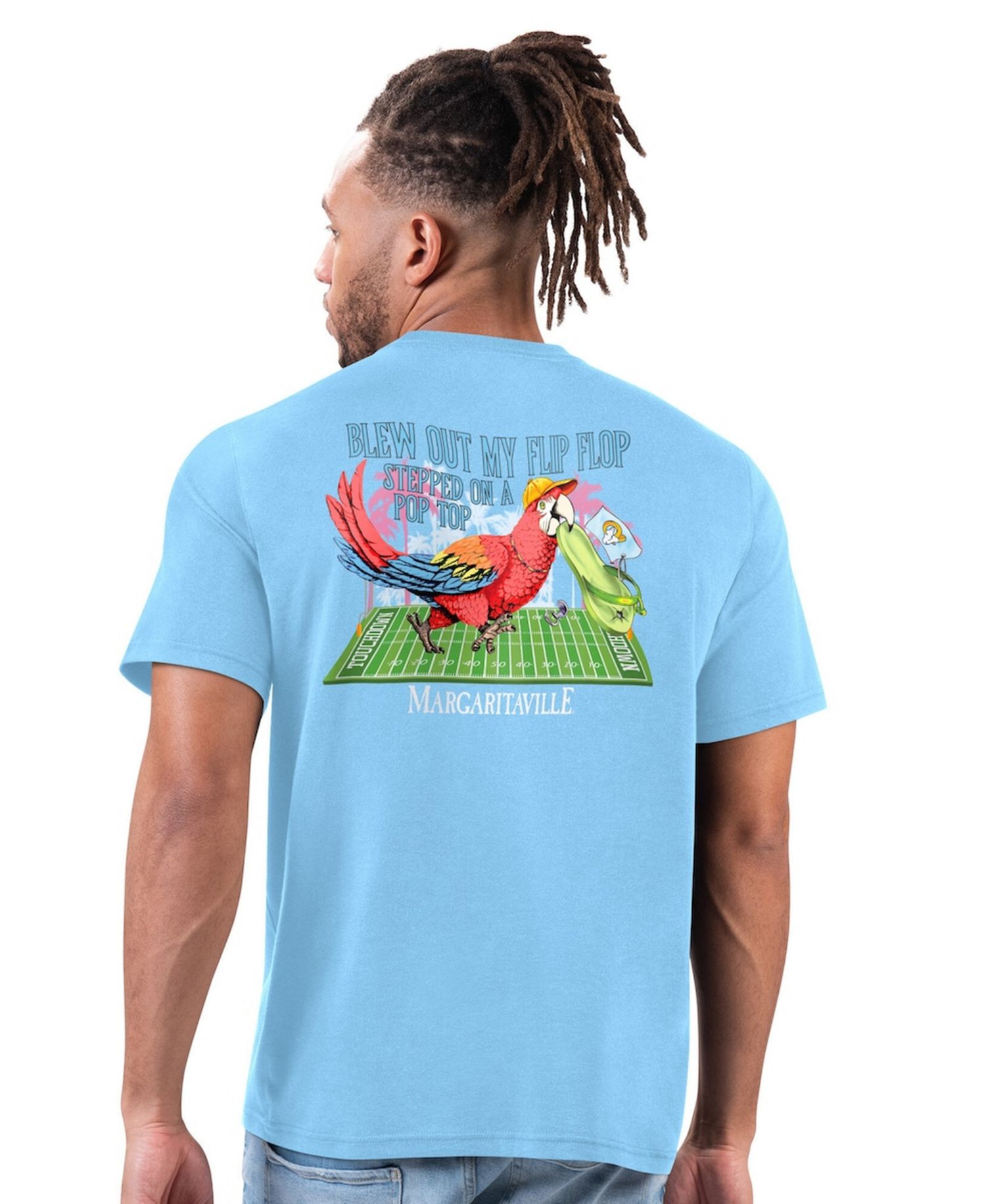 Men's Light Blue Los Angeles Rams Flip Flop T-Shirt