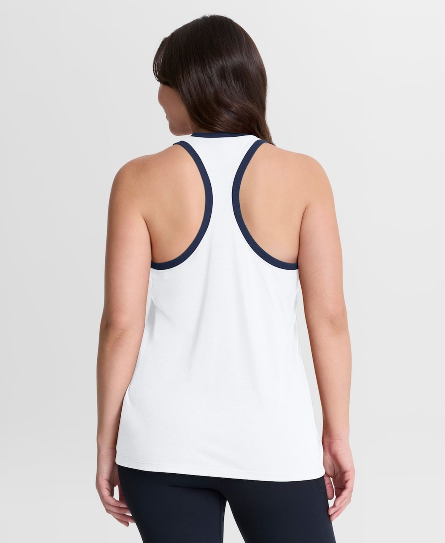 Women's White New York Yankees Tri-Blend Dri-FIT Racerback Tank Top