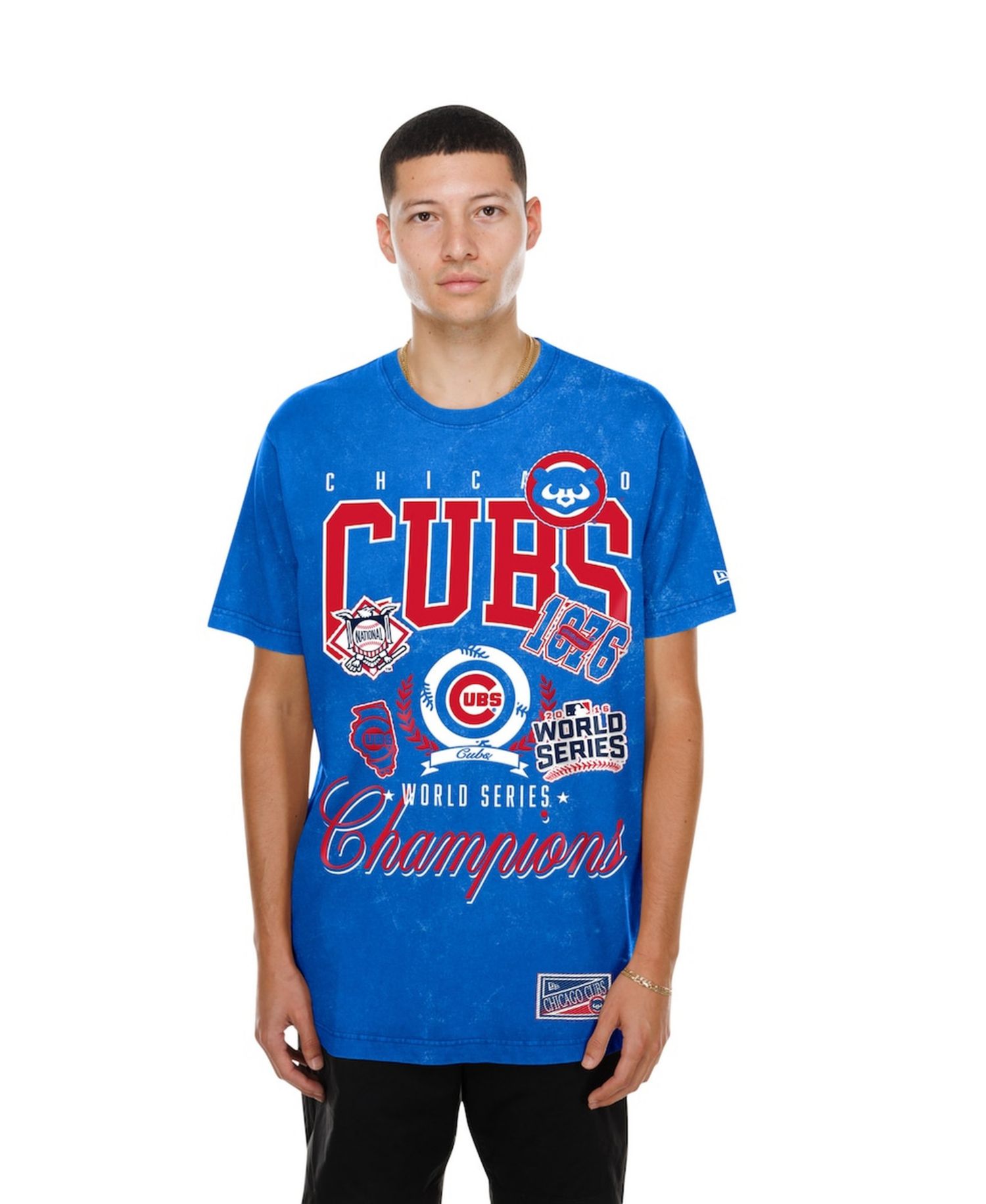 Men's Royal Chicago Cubs Mineral Wash T-Shirt