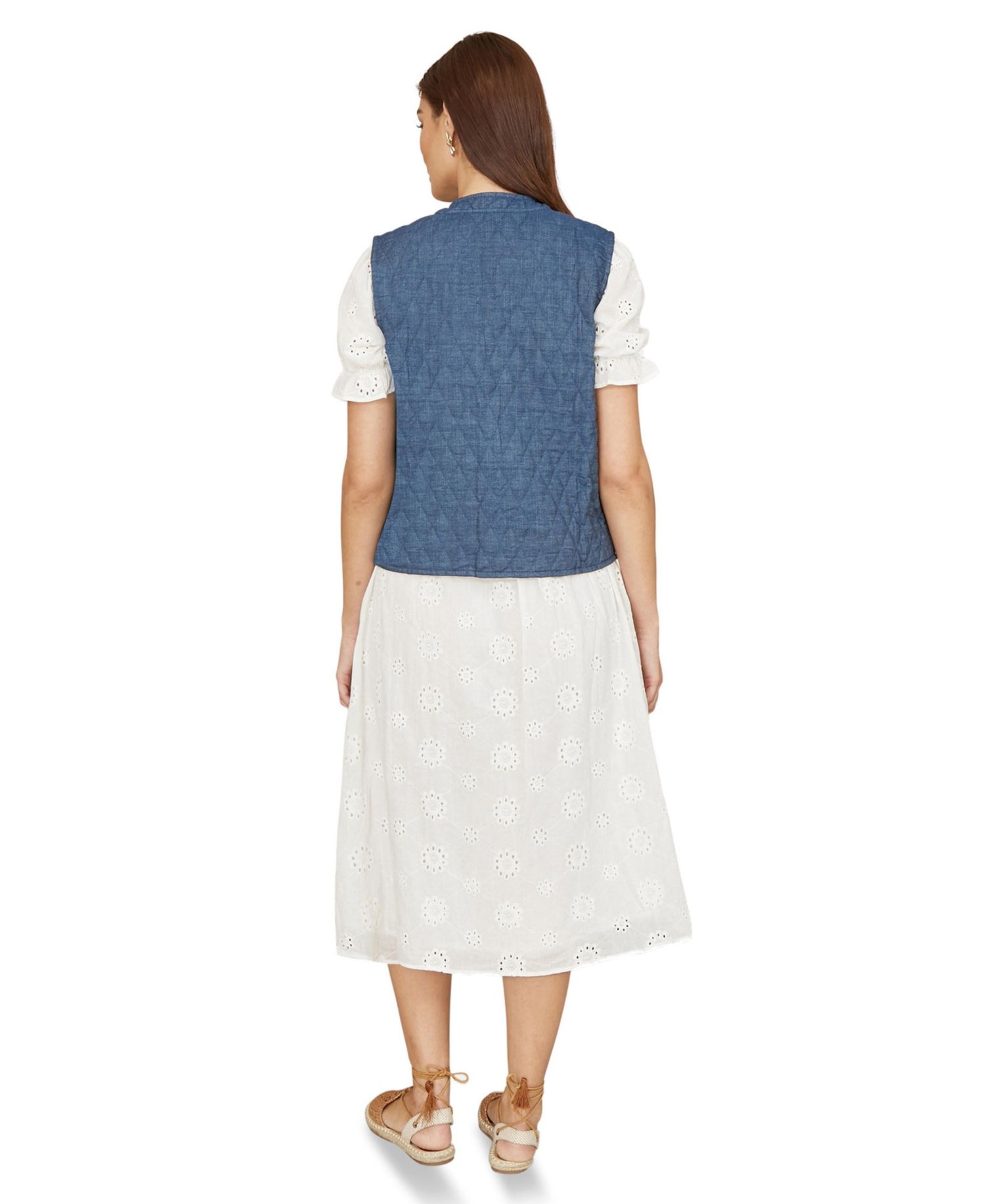 Women's Reversible Quilted Tie-Front Waistcoat