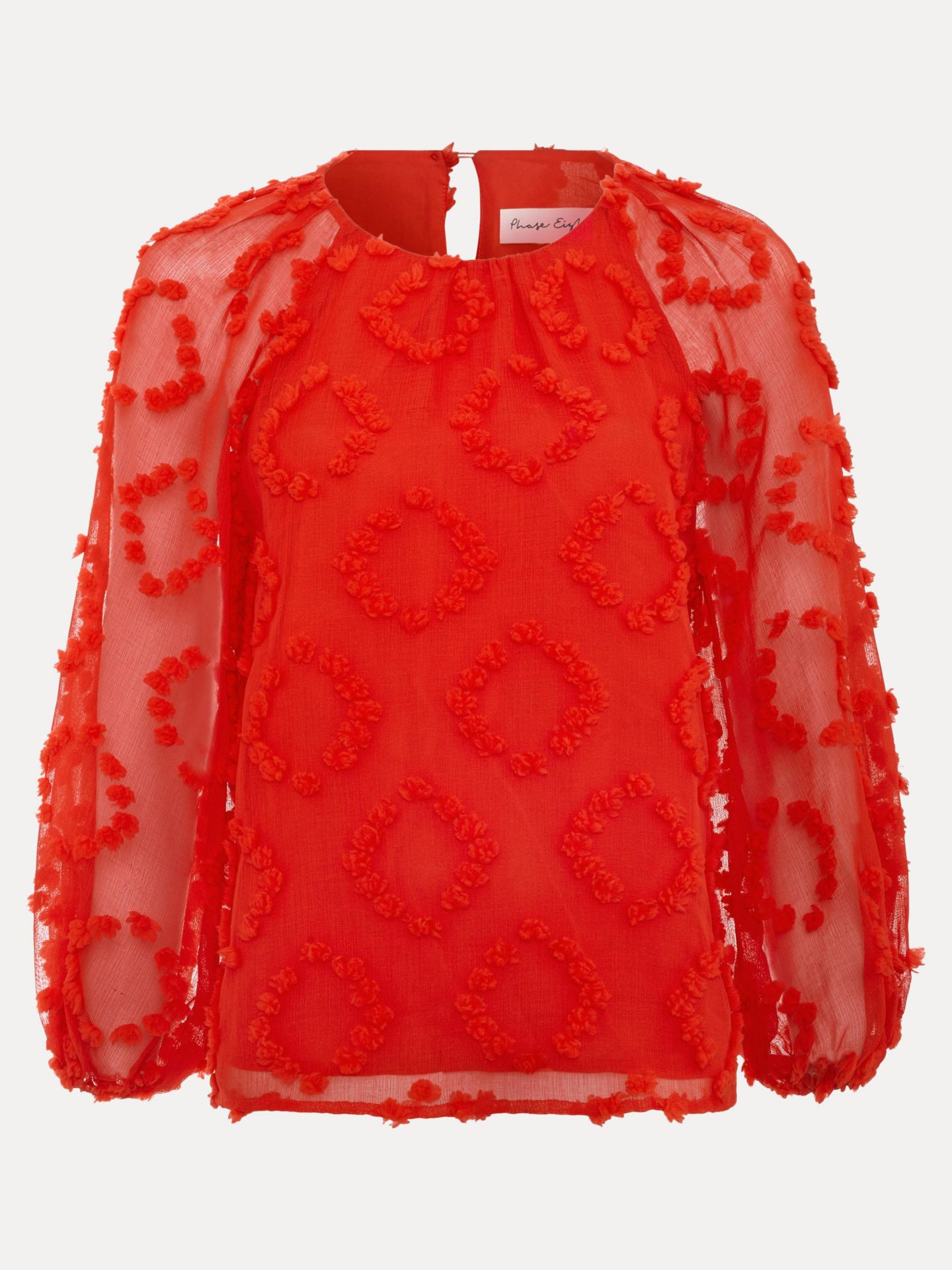 Женская блузка Phase Eight Shayla Textured, цвет: Красный — фото 8