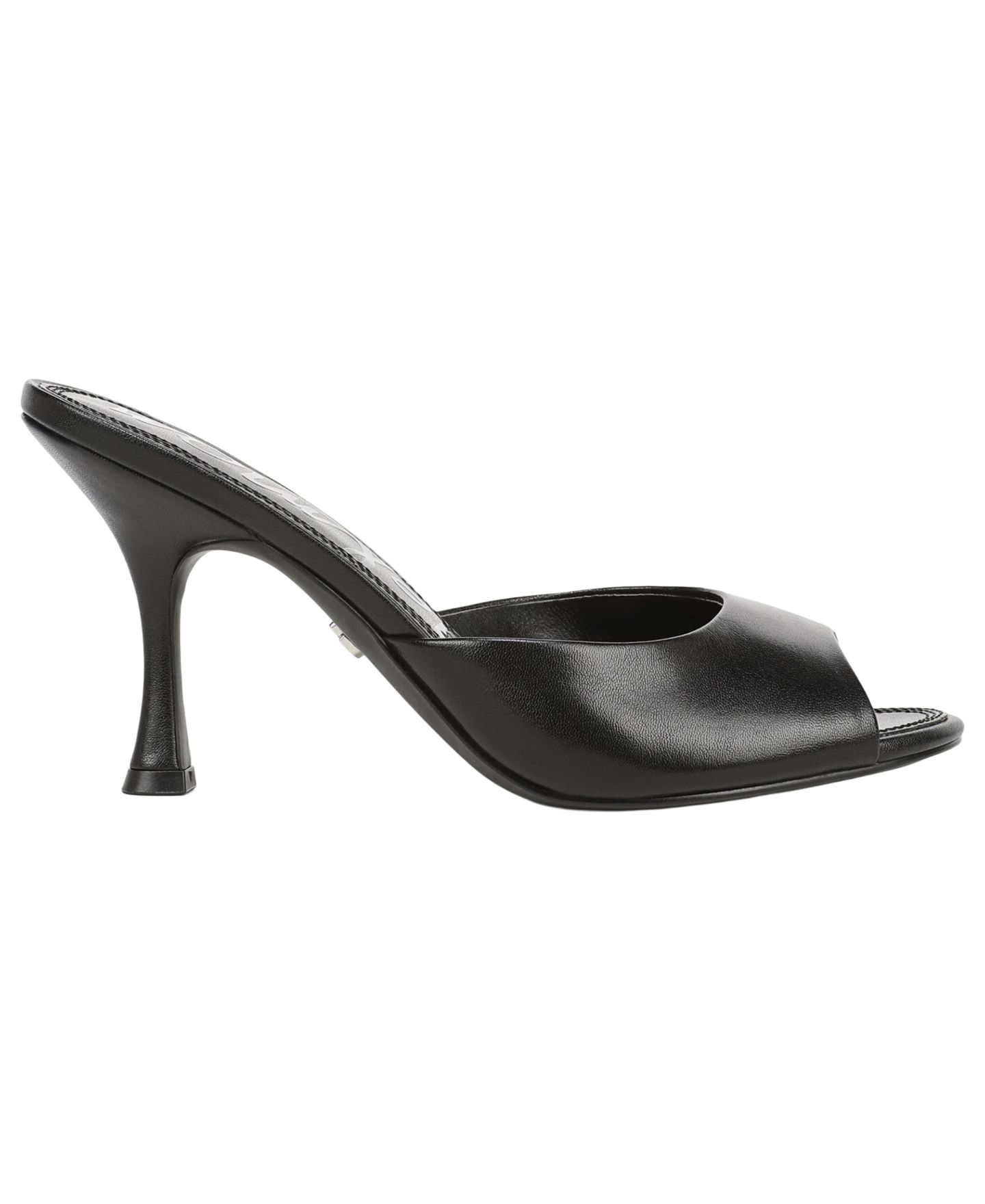 Женские сандалии Sam Edelman Jeanie Heeled Slip-On, цвет: Чёрный кожаный — фото 2