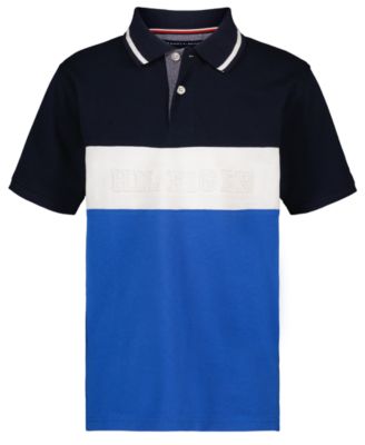 Boys' 8-20 Color-Blocked Logo Polo Shirt