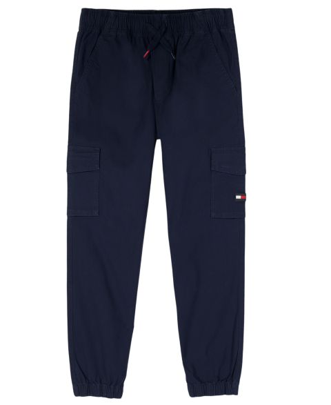 Брюки Tommy Hilfiger Logo Cargo Jogger для мальчиков, цвет: Тёмно-синий