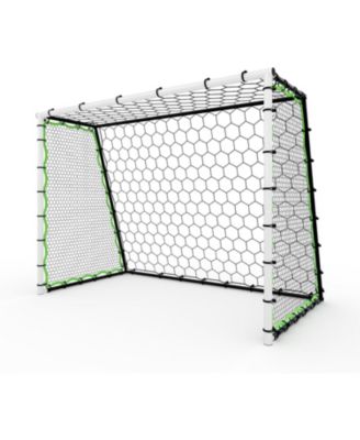 5-in-1 Soccer Goal , Portable Steel Frame Soccer Net with Rebounder, Collapsible Training Goal for Backyard Practice