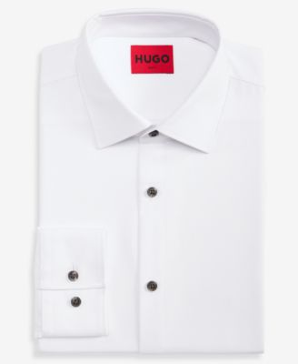 hugo boss sharp fit white dress shirt Hugo Boss Men's Dress Shirt Button Up Long Sleeve Sharp Fit