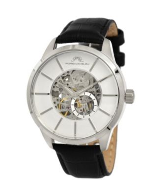 Porsamo Bleu Mens Cassius Automatic Genuine Leather Band Watch 801ACAL - Black 280$