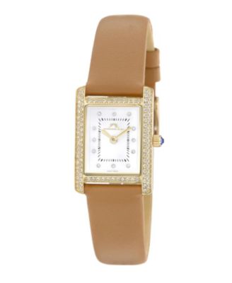 Women's Karolina Satin Covered Genuine Leather Band Watch 1084CKAL