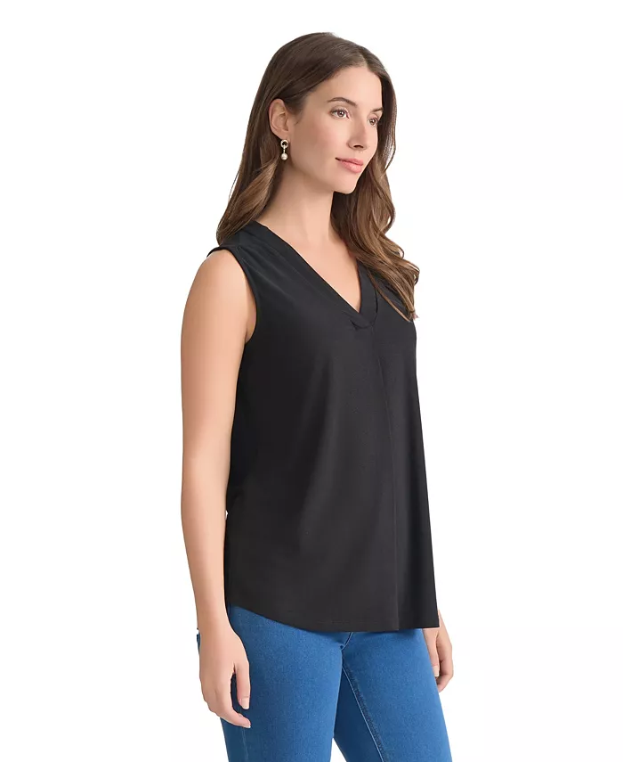 Women's Crepe Sleeveless V-Neck Top - thumbnail 6
