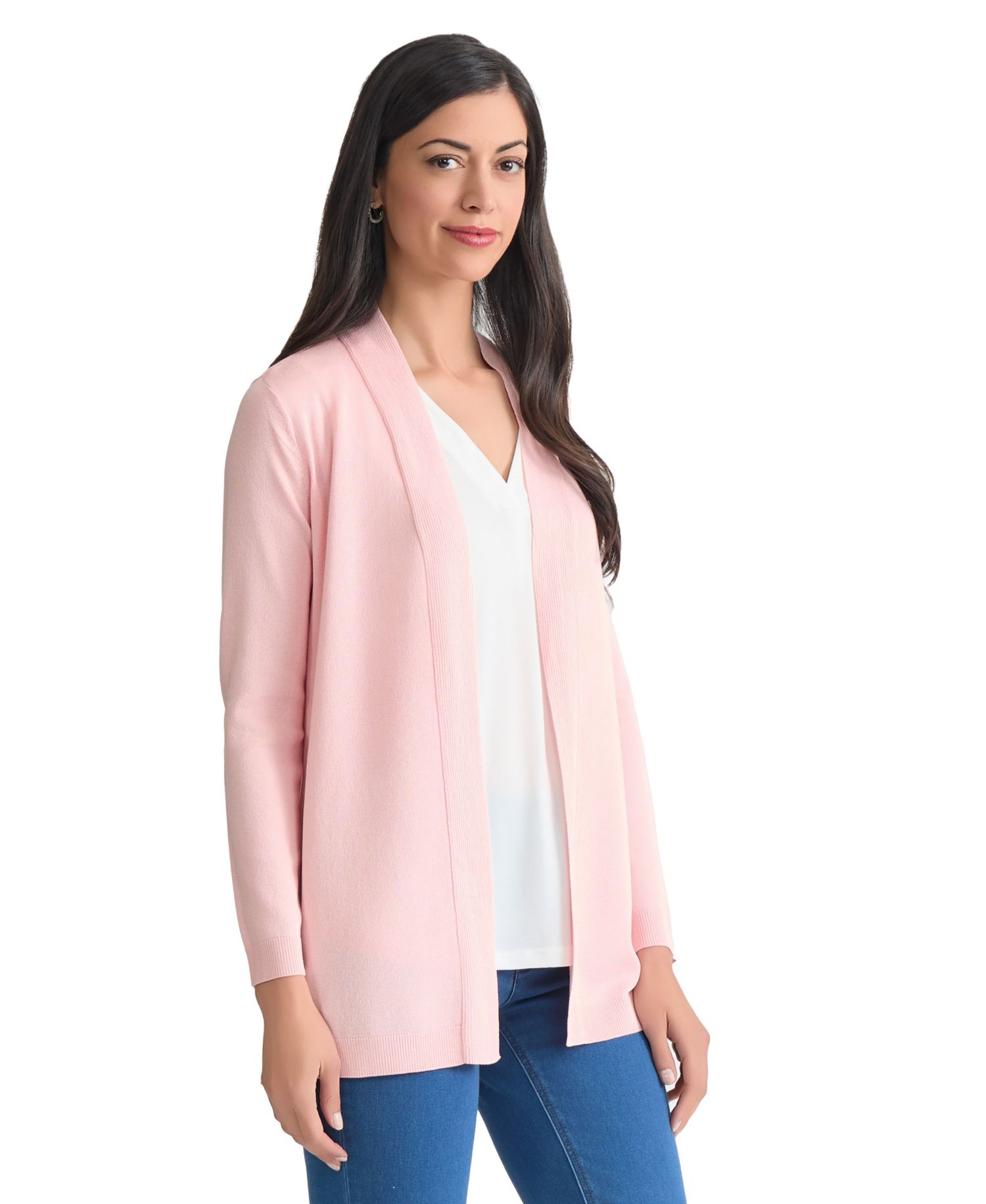 Petite Icon Open-Front Relaxed Cardigan