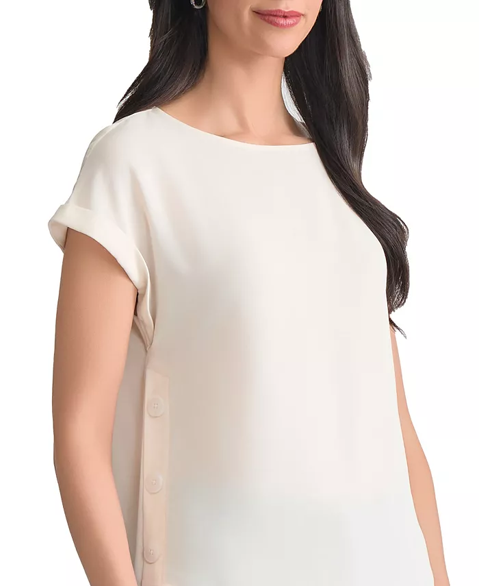 Women's Side-Button Short-Sleeve Top - thumbnail 4