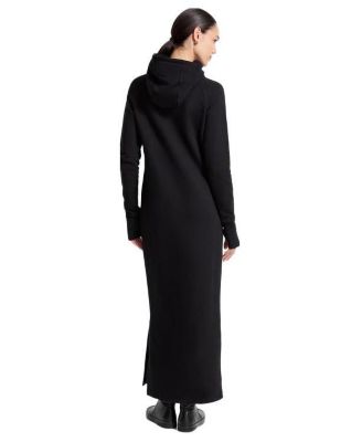 Marcella Women's Tompkins Side-Slit Hooded Sweatshirt Midi Dress