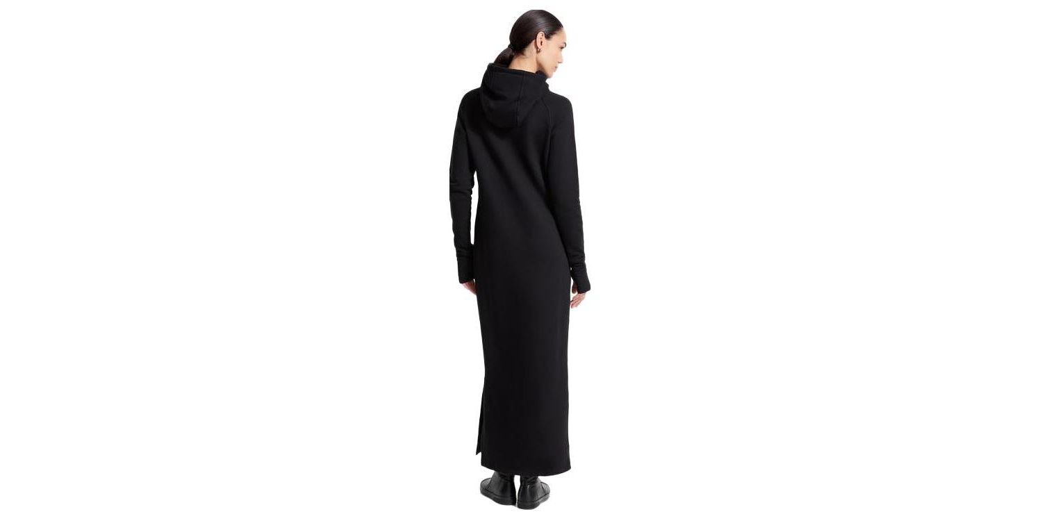 Women's Tompkins Side-Slit Hooded Sweatshirt Midi Dress