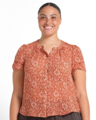 Women's Bellavie Relaxed Floral Button-Front Top